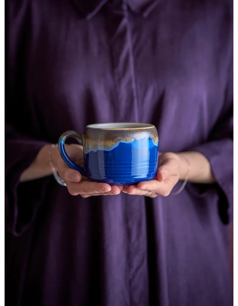 Căni albastre/maro 4 buc. din gresie 400 ml Sheen – Bloomingville