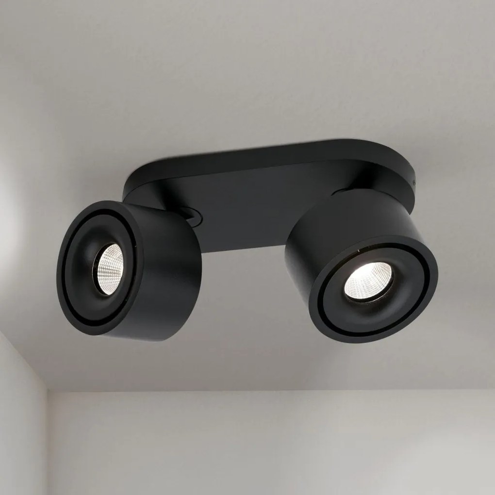 Plafoniera cu 2 Spoturi LED directionabile SPECTER negru