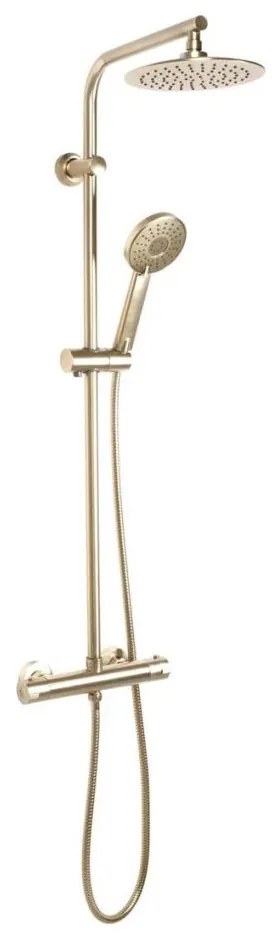 REA-P8413 - Set de duș BLISS cu baterie termostatică, finisaj auriu periat