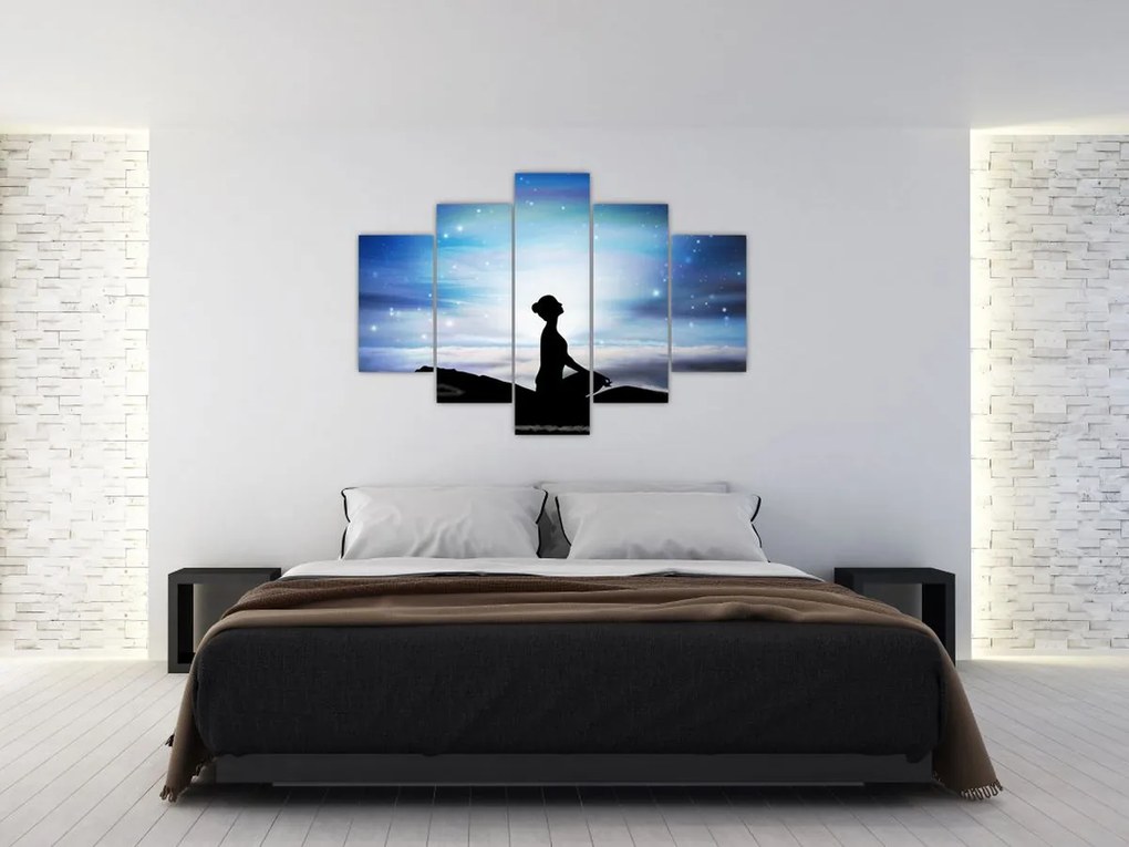 Tablou - Femaia meditând (150x105 cm)