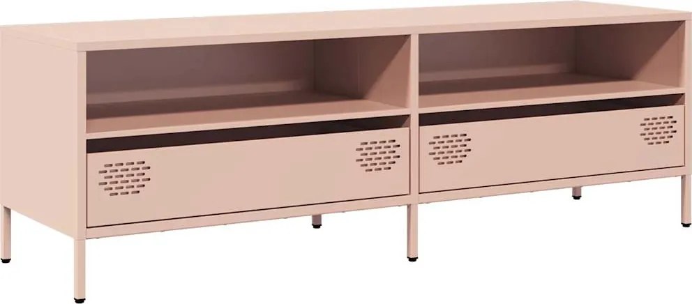 vidaXL Dulap TV, roz, 135x39x43,5 cm, oțel laminat la rece