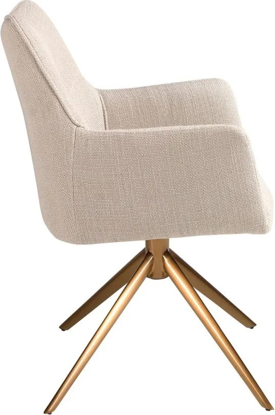 Scaun modern pivotant tesatura Crem