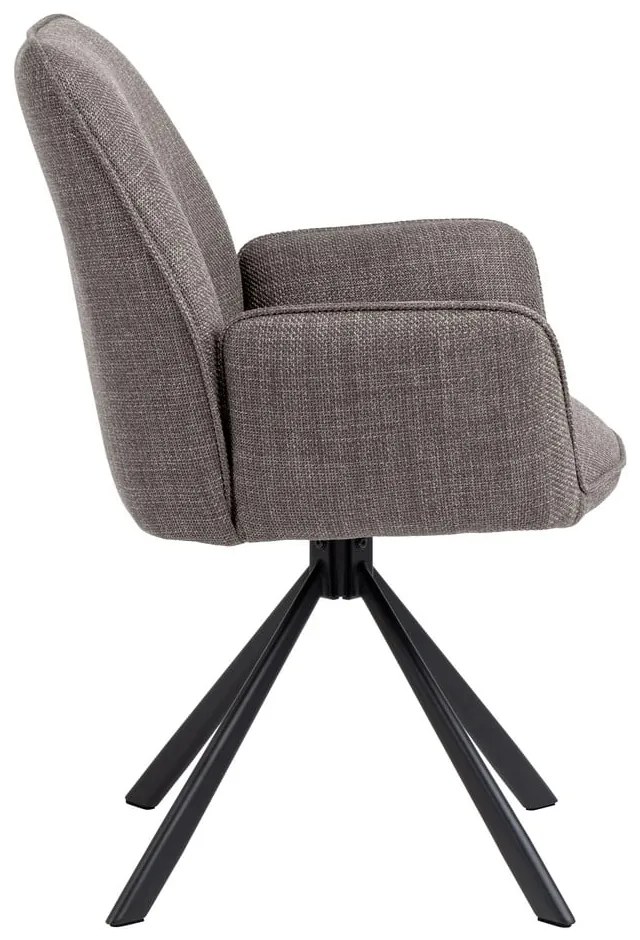 Set de scaune de sufragerie gri deschis cu cotiere 2 buc. tapițat Glenda – Actona