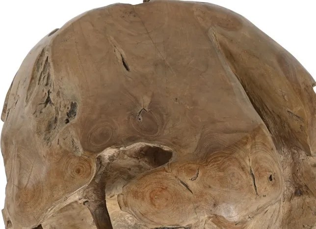 Măsuță laterală sculptată din lemn masiv de teak, 50×50×40 cm, „Tallado"