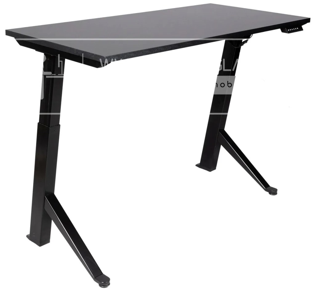 Birou reglabil electric TerrA2Y Black-cadru in Y / profil cadru negru (Dimensiune blat: 137x67 cm, Culoare blat: Alb 25mm)