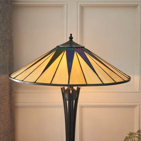 Lampă de masă Tiffany Endon 64045 Dark Star 2xE27/60W/230V Ø 49 cm