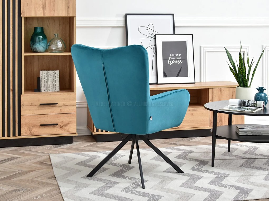 Fotoliu Kikino X (turcoaz + negru). Promo -8%. 1110137
