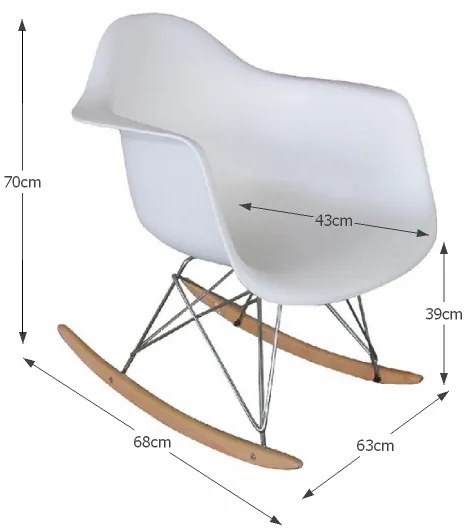 Fotoliu balansoar Culoare Alb / Fag , BEDVER