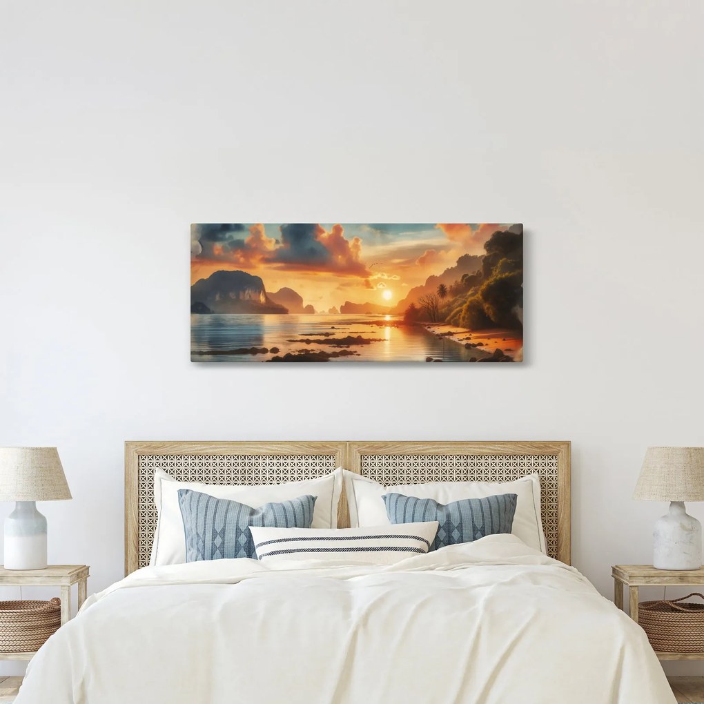 Tablou - Priveliște de pe plajă (120x50 cm)
