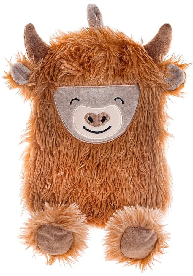 Termofor maro din micropluș-cocolino 700 ml Highland Cow – Sass &amp; Belle