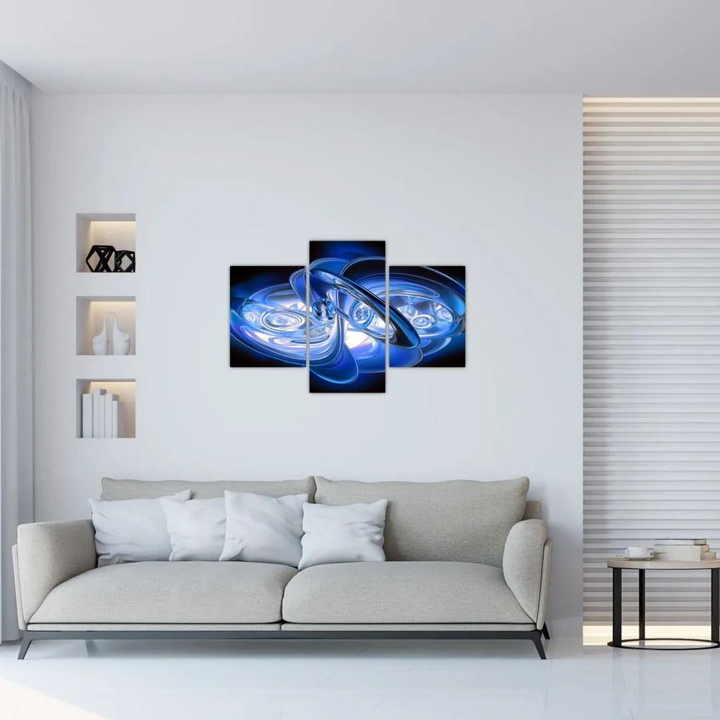 Tabloul abstract albastru (90x60 cm)