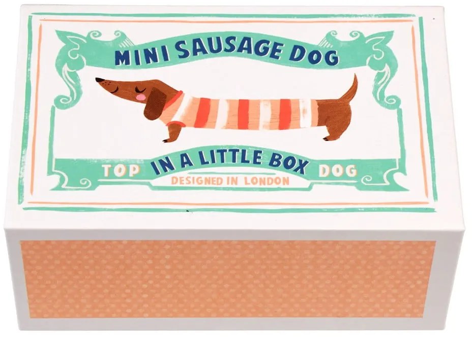 Jucărie de pluș Mini Sausage Dog in a Little Box – Rex London