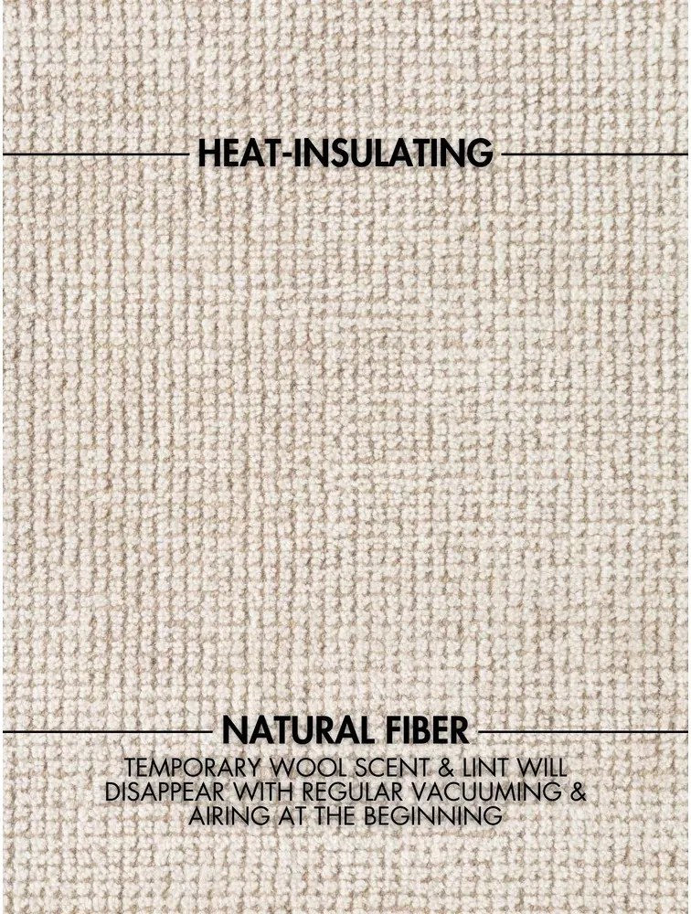 Covor crem țesut manual din lână 200x300 cm Greenwich – Ted Baker