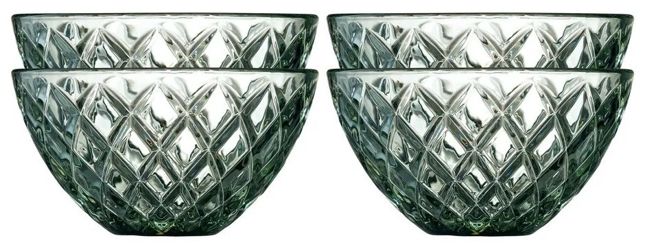 Boluri mici verzi 4 buc. din sticlă 325 ml Sorrento – Lyngby Glas