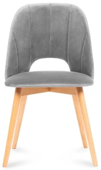 Scaun de dining TINO 86x48 cm gri/stejar deschis