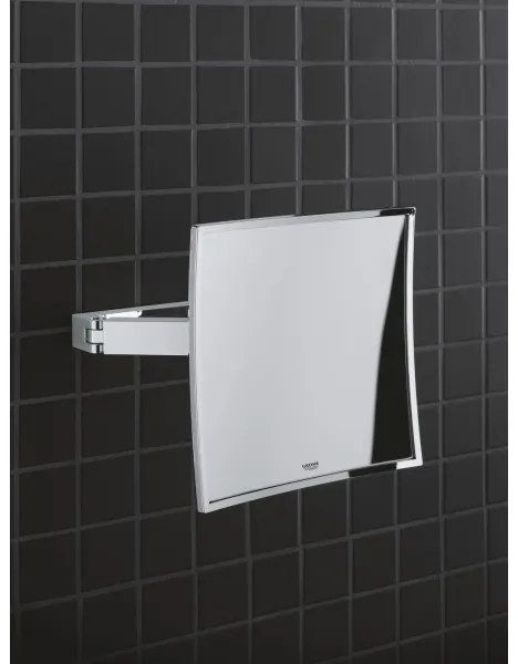 GROHE 40808000 - Oglindă cosmetică SELECTION CUBE 22,3 × 22,3 cm, crom lucios
