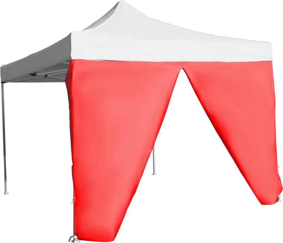 Perete lateral  4,5m cu ușă - hexagonal, Roșu