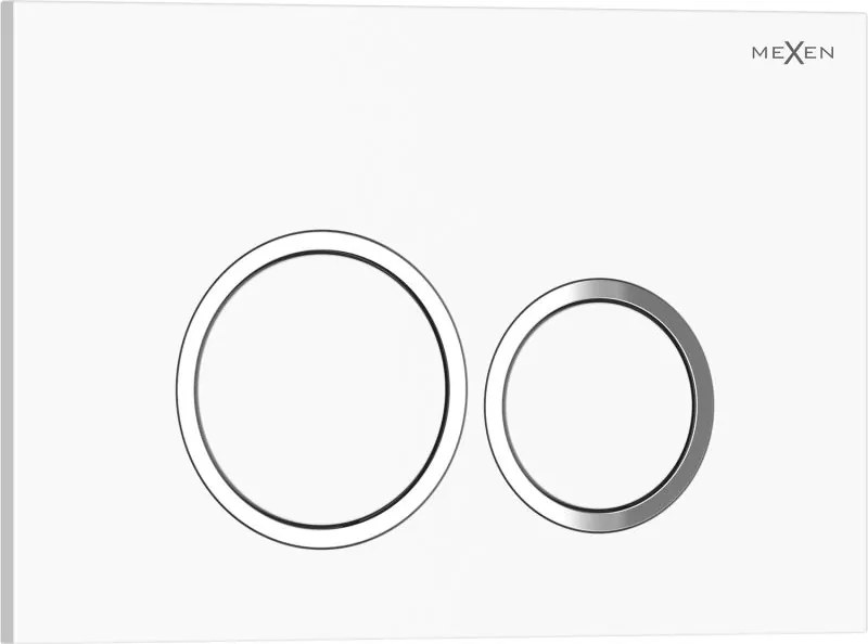 Mexen Tex 01 buton de spălare, alb lucios - 6101-01