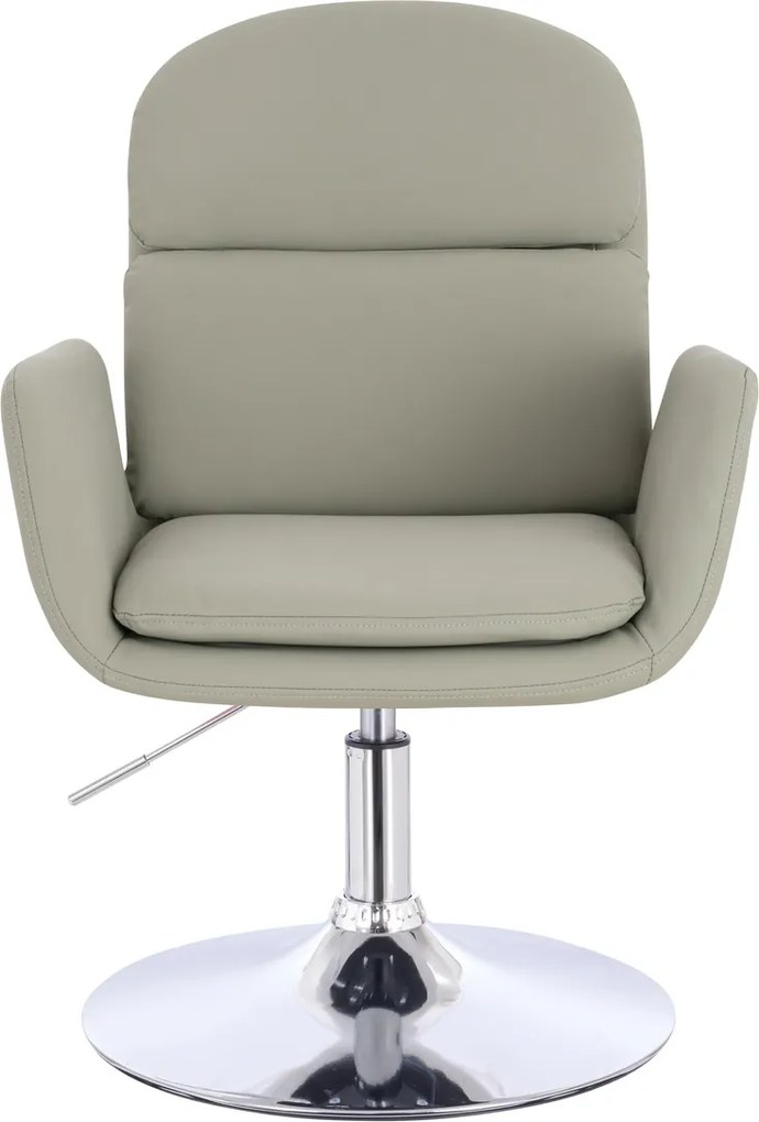 HR480N Scaun Culoarea Inului Piele Ecologica Premium Soft cu Bază Cromata