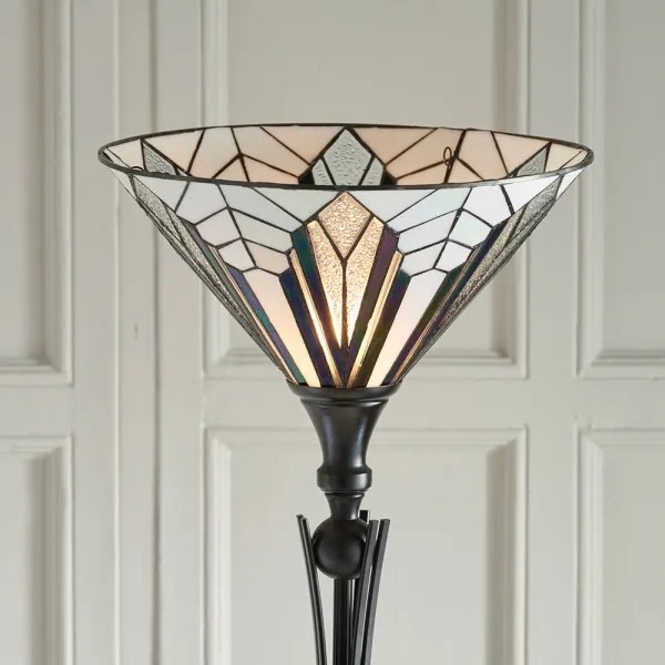 Endon 63933 - Lampă de podea în stil Tiffany ASTORIA, 1xE27/60W/230V, diam. 40 cm