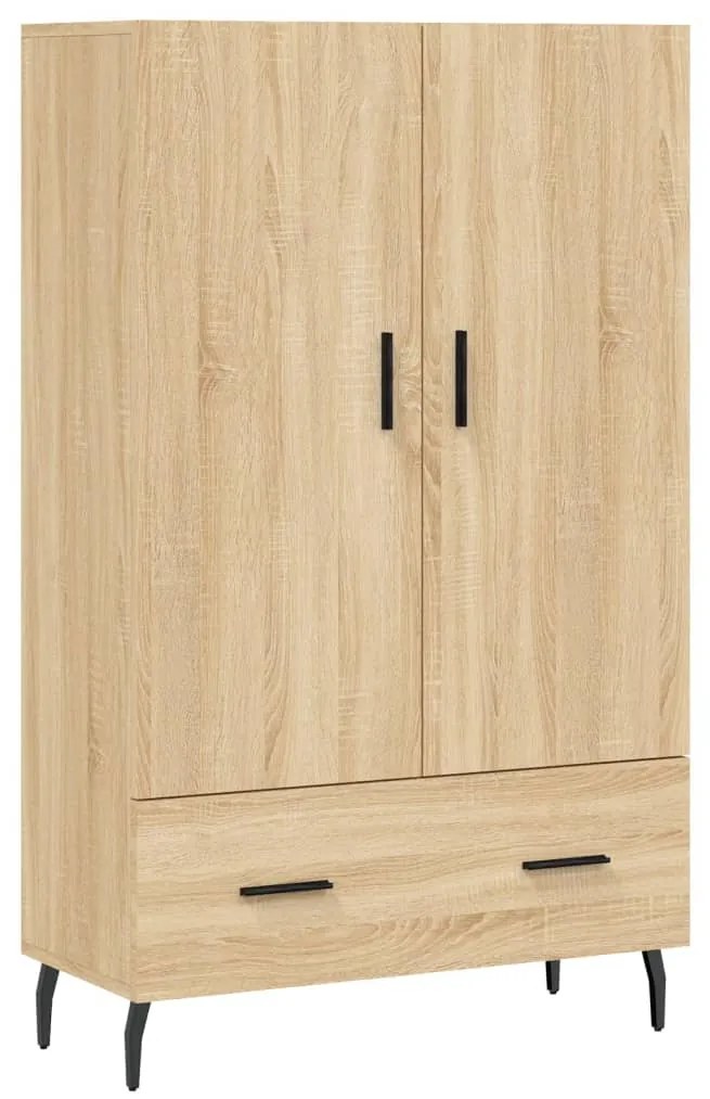 828255 vidaXL Dulap înalt, stejar Sonoma, 69,5x31x115 cm, lemn prelucrat