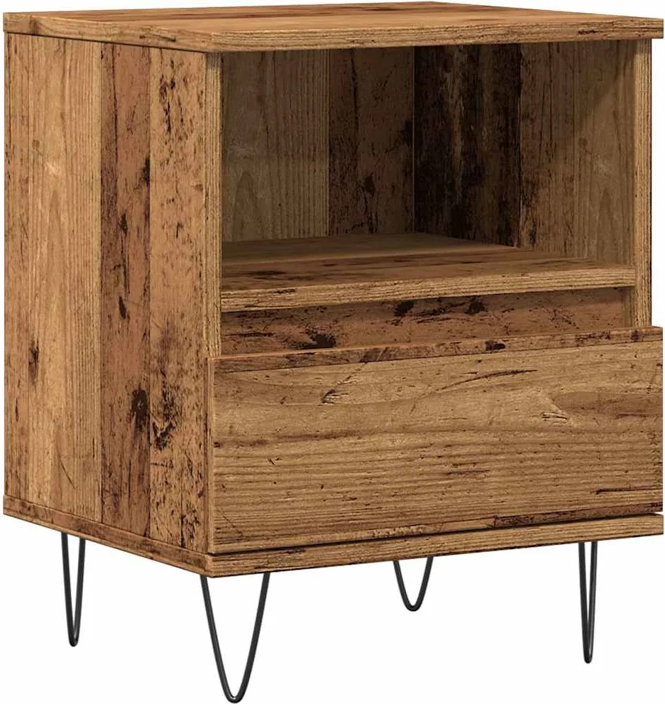 vidaXL Noptieră, lemn vechi, 40x35x50 cm, lemn prelucrat