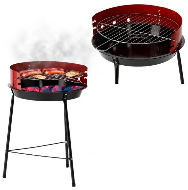 ShopJK GRĂTAR DE GRĂDINĂ ROTUND BBQ5276
