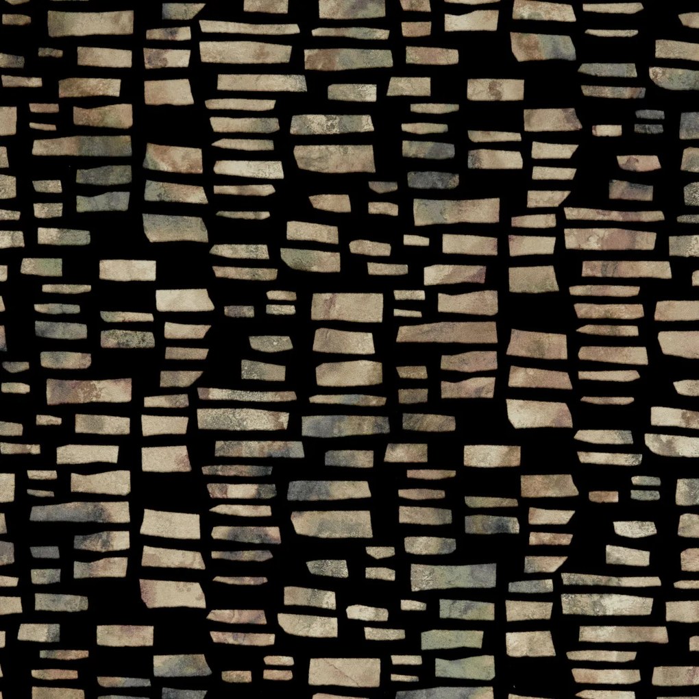 Tapet Fusion, Bracken Black Luxury Flock, 1838 Wallcoverings, 5.3mp / rola