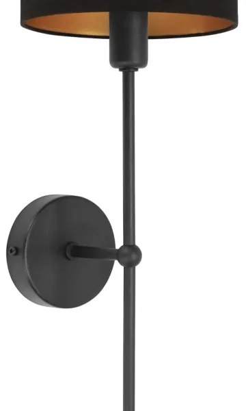 Aplica de perete MADELA 1xE14/40W/230V, neagră