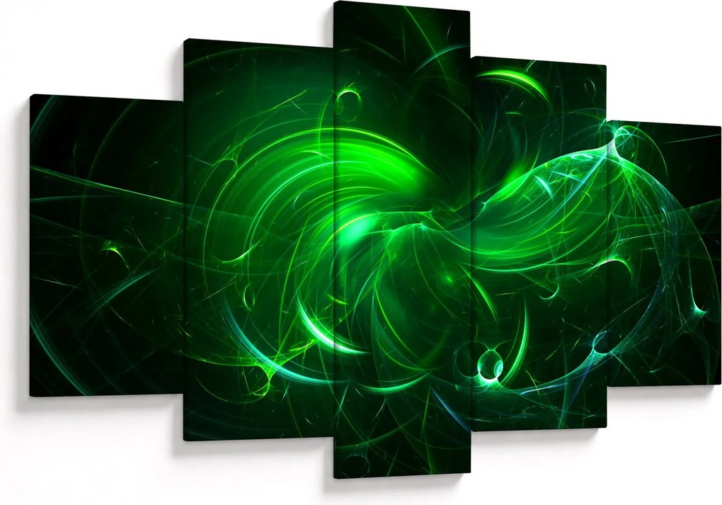 Tablou - abstracție verde (150x105 cm)