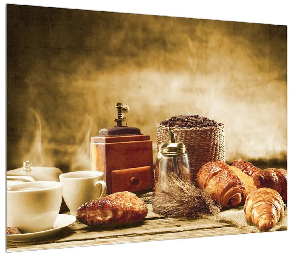 Tablou cu cafea și mic dejun (70x50 cm), în 40 de alte dimensiuni noi
