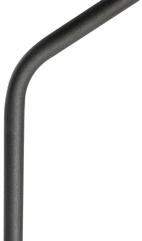 Lampă de podea modernă neagră cu auriu reglabil - Morik