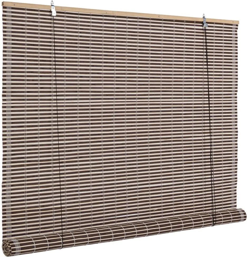 Jaluzea tip rulou din bambus maro Marsiglia 150 cm x 260 h
