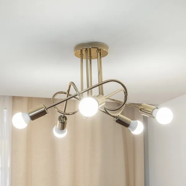 Lustră aplicată OXFORD 5xE27/15W/230V aurie