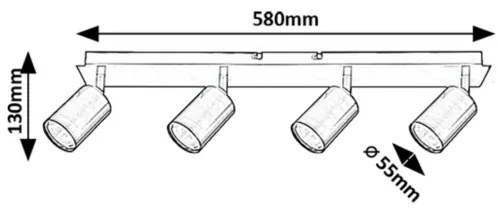 Spot Rabalux 73074 GERHARD 4xGU10/15W/230V