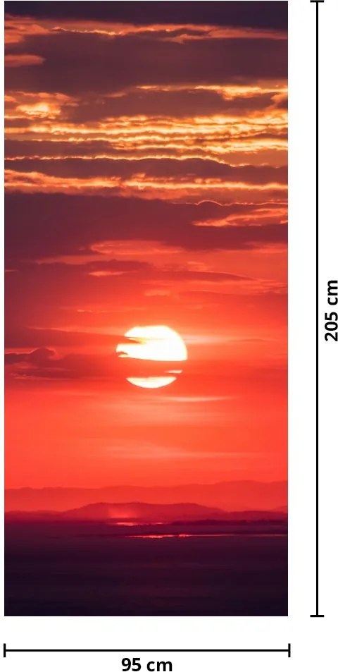 Fototapet pentru ușă - Soare colorat (95x205cm)