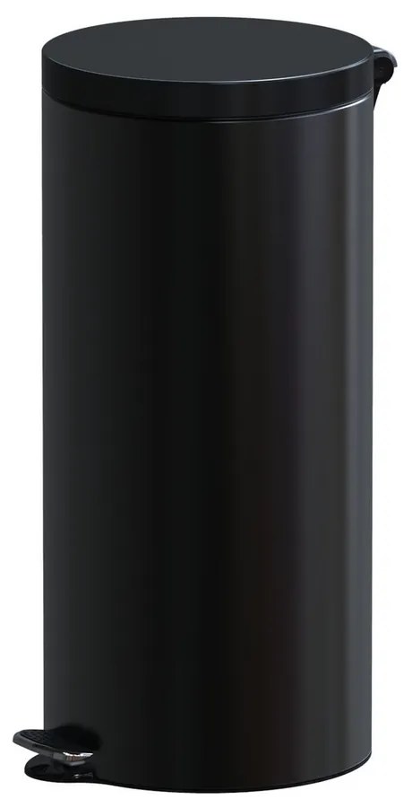 Coș de gunoi cu călcare, 30 l, negru