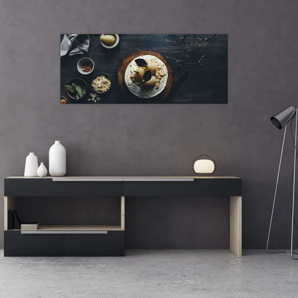 Tablou cu desert pe masă (120x50 cm)