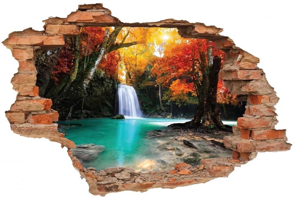 Sticker cu efect 3D - Cascada de toamna