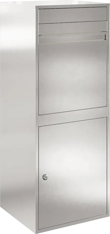 vidaXL Cutie pentru colet Argintiu 47,5 x 38 x 59 cm Oţel inoxidabil