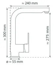 Schütte 79700 - Baterie de bucătărie LONDON cu duș extractabil, crom lucios