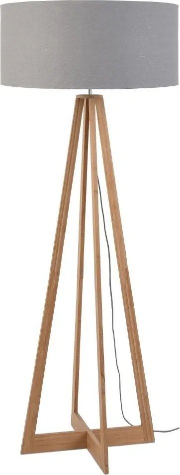 Lampadar realizat din materiale naturale, durabile si ecologice, EVEREST/F gri inchis