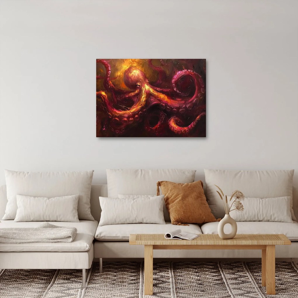 Tablou - Octopus, pictură în ulei (70x50 cm)