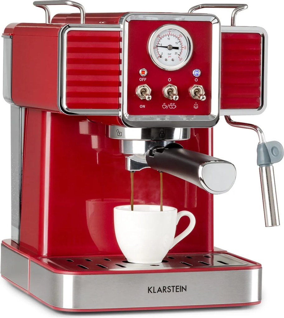 Klarstein Gusto Classico, espressor, 1350 W, presiune 20 bar, rezervor de apă: 1,5 litri