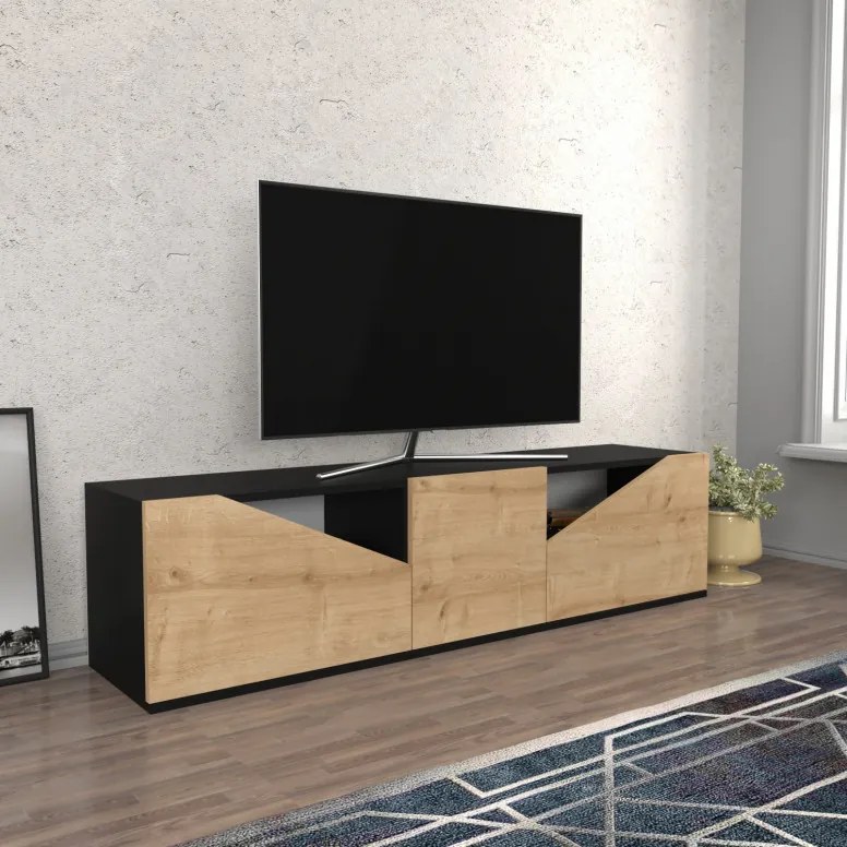 Comoda TV Carson - Antracit, Oak