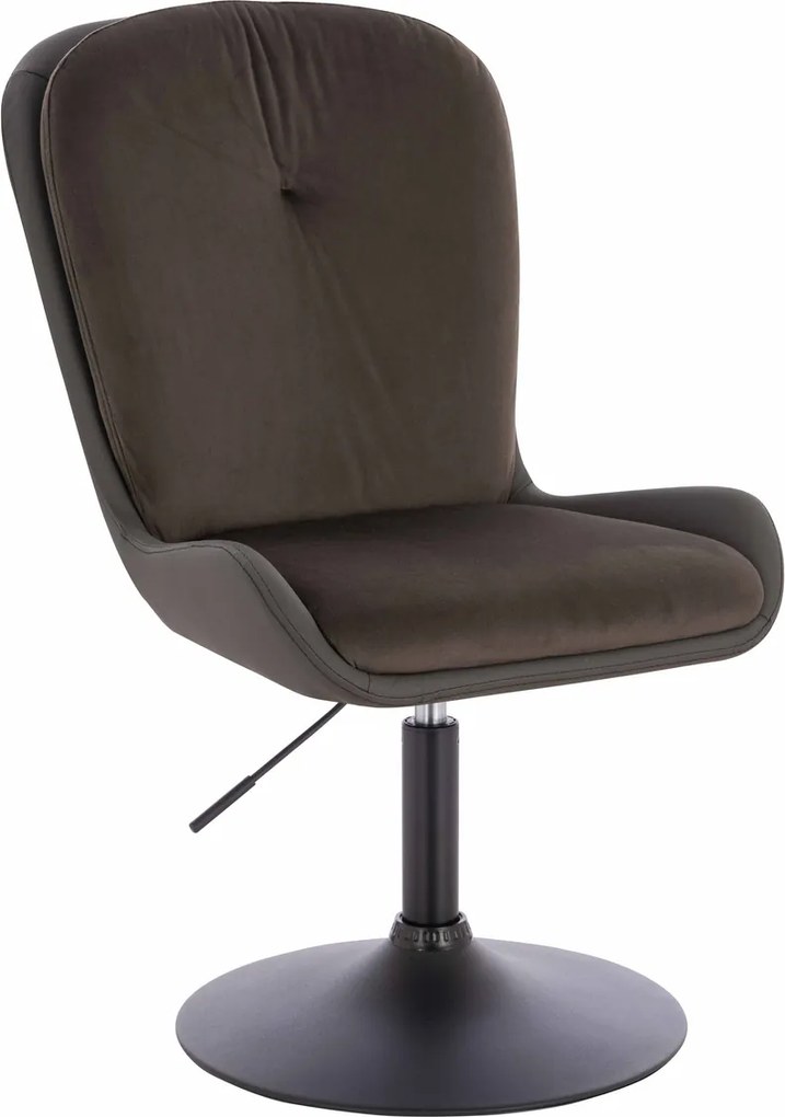 HR690N Scaun Velvet&amp;soft Piele Pu Ciocolată/Cafea Bază Neagră