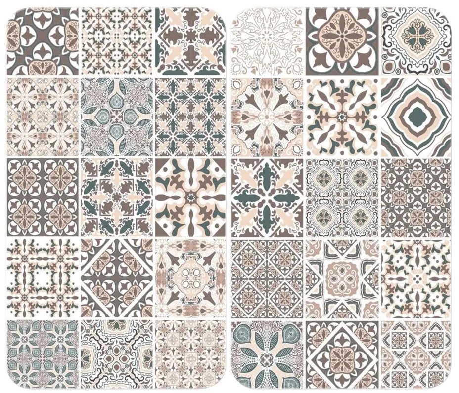 WENKO 53904100 - Capac pentru plită 30x52 cm multicolor/gri/transparent