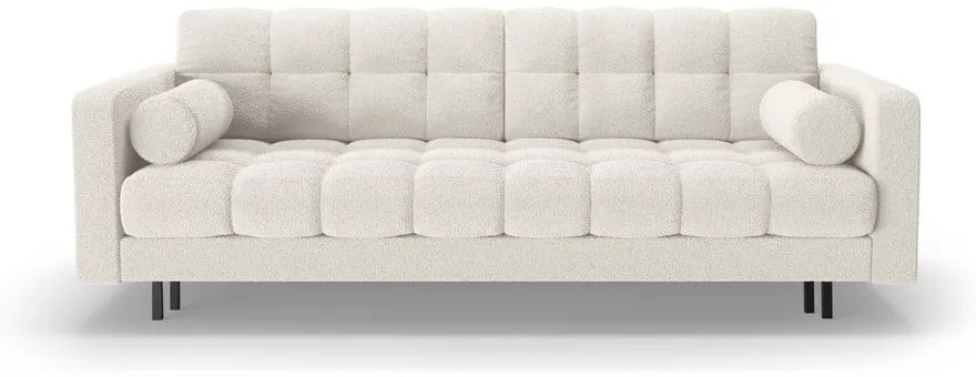 Canapea crem extensibilă, cu spațiu de depozitare cu tapițerie din țesătură bouclé 222 cm Bali – Cosmopolitan Design