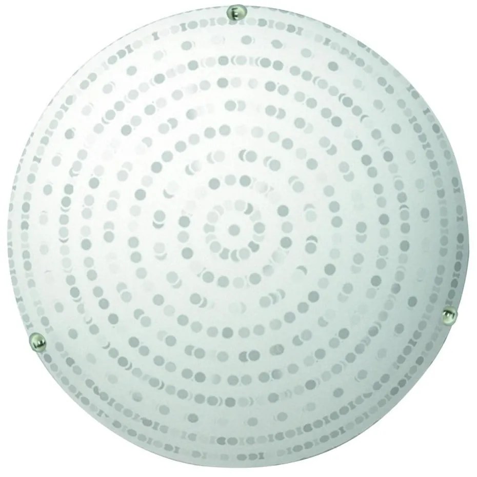 Plafonieră albă cu abajur din sticlă ø 30 cm Circle – Candellux Lighting