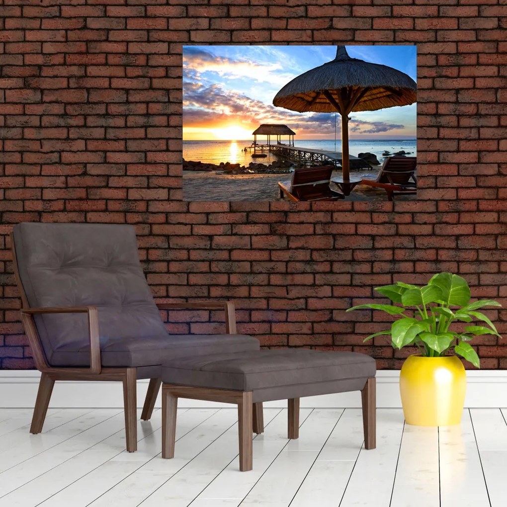Tablou - Apus de soare în Mauritius (90x60 cm)